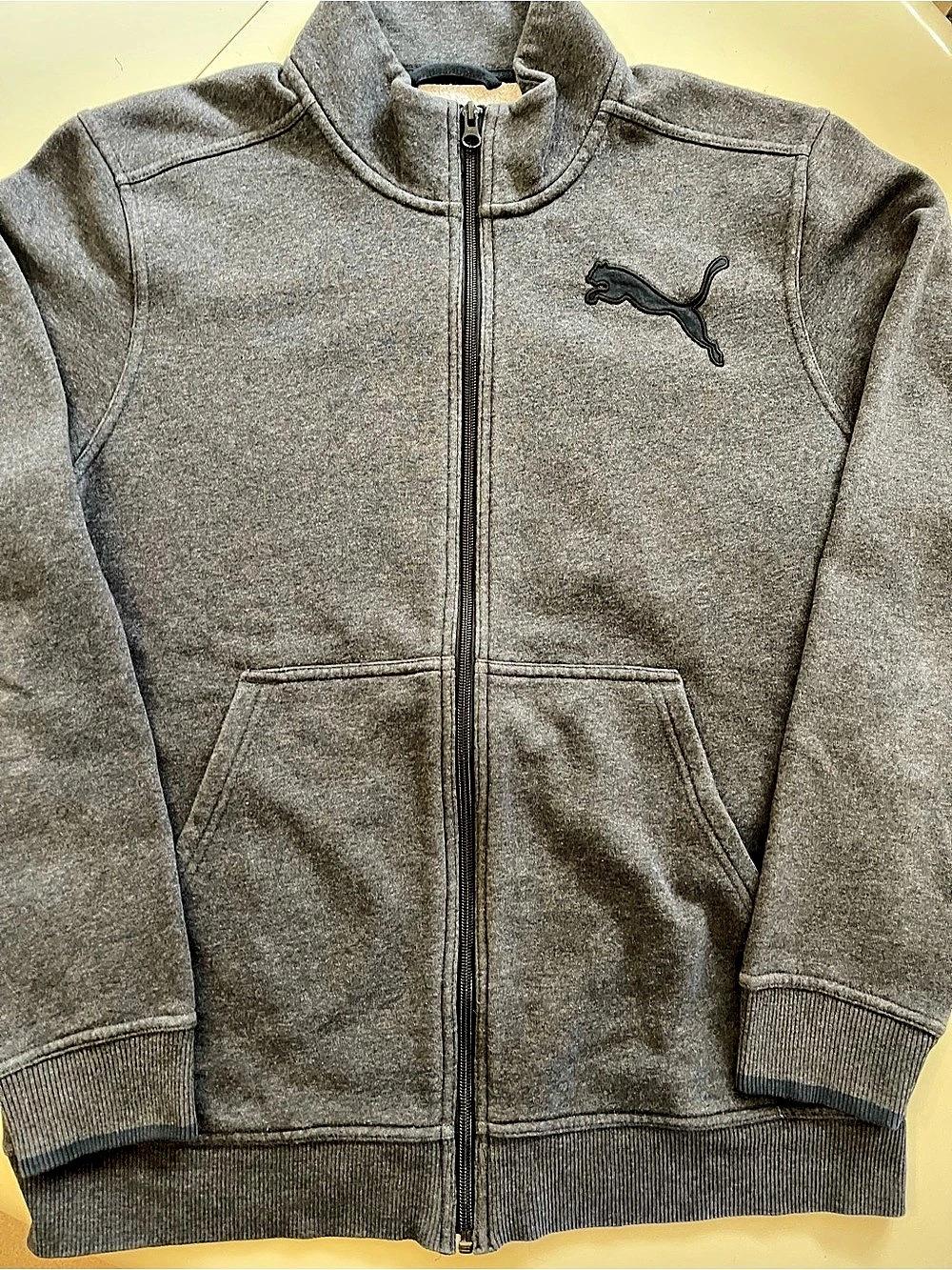Puma Gray Full-Zip Jacket Size Medium